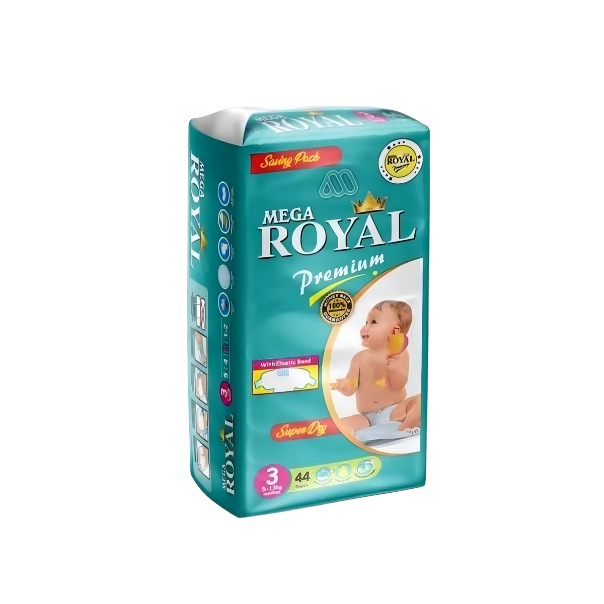 Mega Royal Premium Baby Diapers  4L-40