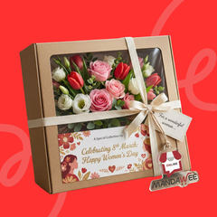 Customized Flower Bouquet & Cake (WhatsApp Us For Inquiry)